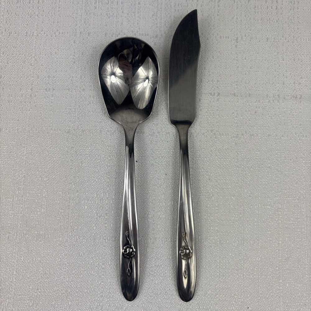 Sears Roebuck Provincial Rose Sugar Spoon & Butter Knife‎